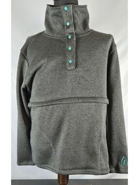 Latched Mama XL Gray Nursing Pullover Sweatshirt